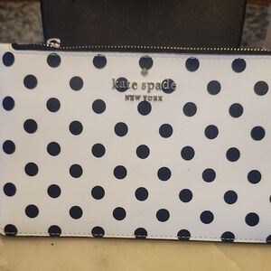 Kate Spade Staci DotDotDot Black & White Polka Dot Wristlet Wallet/Clutch